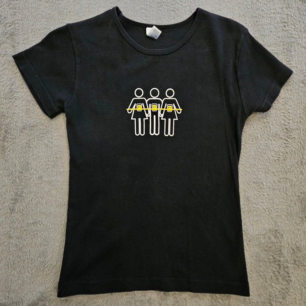 Gaziani by Alstyle Jose Cuervo 3-Ways Graphic T-Shirt Black Womens Medium Cotton